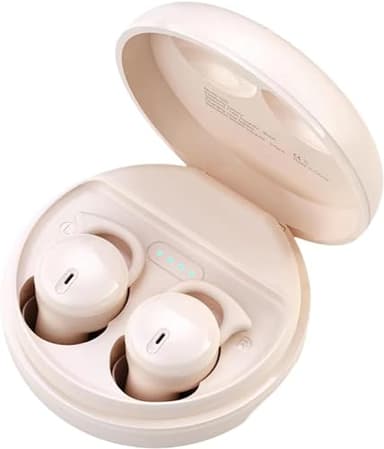 Invisible Sleep Headphones,Sleep Earbuds for Side Sleepers,Small Comfortable Noise Blocking Sleeping Earphones, Bluetooth 5.3 Wireless Open Ear Headphones for Sleeping,Driving,Hiking,Cycling - Beige