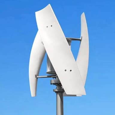 6000W Wind Turbine Kit - Vertical 3-Blade Low-Speed Wind Generator with Controller for Home Renewable Energy Solutions & Off-Grid Power Systems