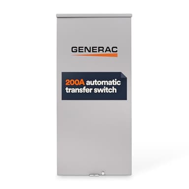 Generac 200-Amp Automatic Generator Transfer Switch, Open Transition, Service Rated, Integrated Brownout Protection, Outdoor Enclosure