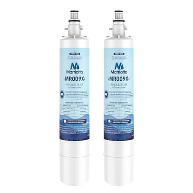 MARRIOTTO Replacement for GE® RPWFE, RPWF (Built-in CHIP) Refrigerator Water Filter, Compatible with GFE28GELDS, PFE28KELDS, PFE28KYNFS, GFD28GELDS, GYE22HMKES, GFE28GYNFS, GFD28GYNFS, Pack of 2