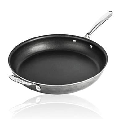 Granitestone 14 Inch Frying Pan, Extra Large Frying Pan Skillet for Family Cooking, Non Toxic Mineral Nonstick Coating PFOA PFOS Free, Ergonomic Stay Cool Handle, Oven and Diswasher Safe