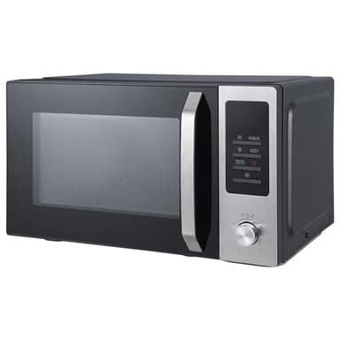 Magic Chef 1.0 Cubic Feet Stainless Countertop Microwave and Air Fryer, 10 Power Levels, Included Air Frying Rack, Crisper Tray, and Grill Rack, Black