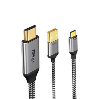 HDMI to USB C Adapter Cable 4K60Hz 6.6FT, HDMI Source Out to USB Type C in Display Converter, Compatible with Xreal Air, Nreal, RayNeo,Rokid AR Glasses, Steam Deck Dock, PS5, Xbox, Portable Monitor