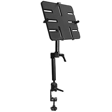 Mount-It! Tablet Pole Mount | Universal Full Motion Holder for iPad, Phone or Tablet | C-Clamp Base | Fits 6-14 Inch Screens