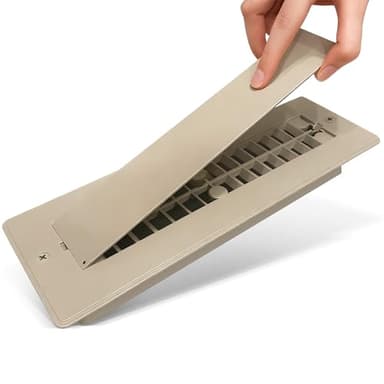 Safoner Aluminum RV Floor Vent Cover 2"x10" Register with Removable Cover, Durable Camper Essential, Pet-Friendly RV Vent Accessories for Inside, 1 Pack