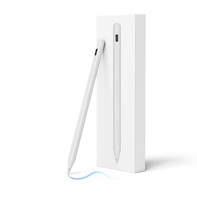 Stylus Pen for iPad, 15 mins Fast Charging Apple iPad Pencil with Palm Rejection, Tilt Sensitivity, Work for 2018-23 iPad Air 3/4/5, iPad mini 5/6, iPad 6/7/8/9/10, iPad Pro 11" and 12.9" (White)