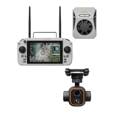 JeeFly Skydroid G20 16CH RC Transmitter with 7inch 4K Screen Remote Controller + GR01 Receiver + C12 3-Axis Gimbal Camera for FPV Drones RC Cars Quadrotor