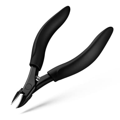 BEZOX Toe Nail Clippers for Thick Toenails for Seniors – Raised Cutting Edge Ingrown Toenail Clippers, Ergonomic Design Toenail Scissors for Thick Nails, Podiatrist Recommended - Black