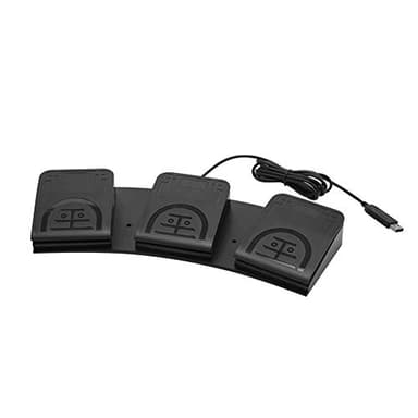 iKKEGOL Upgraded USB Triple Foot Pedal Switch Control 3 Three Key Footswitch Program Customized Computer Keyboard Mouse Game Action HID