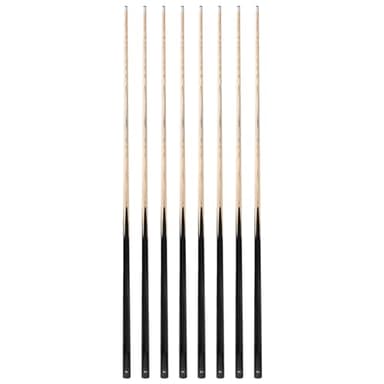 HMQQ 58" One Piece Pool Cue Stick with 13MM Leather Tip, Weight 20OZ Billiards Cue Stick,Black Pool Stick Set of 8