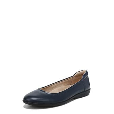 Naturalizer Womens Flexy Comfortable Slip On Round Toe Ballet Flats ,Navy Leather,8.5 W US