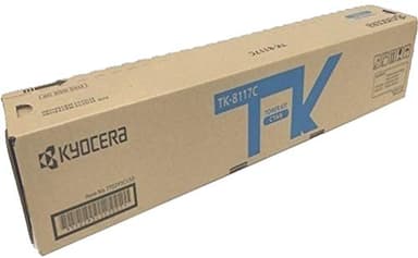 Kyocera 1T02P3CUS0 Model TK-8117C Cyan Toner Kit For use with Kyocera ECOSYS M8124cidn and M8130cidn Color Multifunctional Printers, Up to 6000 Pages Yield at 5% Average Coverage