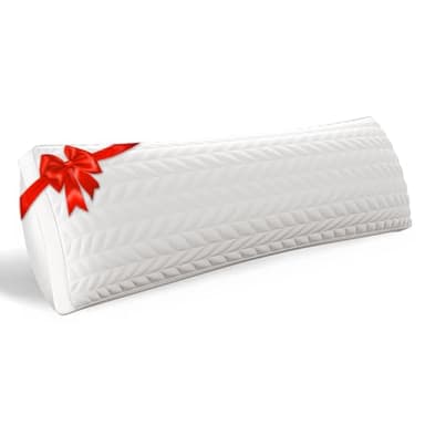 ZonLi Long Body Pillow for Adults, Firm Body Pillow with Adjustable Shredded Memory Foam, Soft Support for Side Sleepers, Pregnant Women, Washable Quilted, 20 x 54 Inch, White