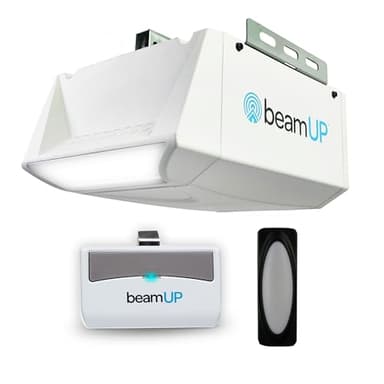 Pacer BU50 Overhead Garage Door Opener with Heavy-Duty Chain Drive for Single or Double Doors, Wall Mount, and Remote Garage Opener Included, Quick and Easy Installation, White