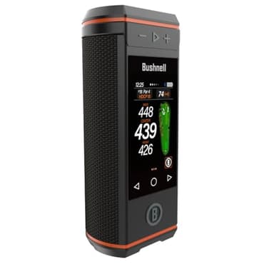 Bushnell Golf Wingman HD GPS Speaker with 3.5" Color Touchscreen, 360° Premium Audio, Visual & Audible Distances, Hazard & GreenView, Magnetic Cart Mount