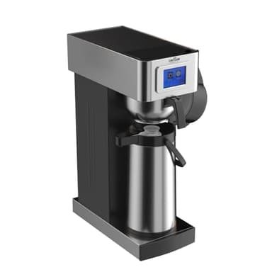 crosson Auto Filling Commercial Coffee Brewer, Plumbed Direct Waterline Drip Coffee Maker with 24 Hours Hot 2.2L Airpot Coffee Carafe Dispenser with Pump