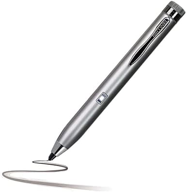 Broonel Silver Fine Point Digital Active Stylus Pen - Compatible with Dell Latitude 7390 2-in-1 13.3" Touchscreen Laptop