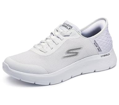 Skechers Men's Go Walk Flex Hands Up Hands Free Slip-Ins Sneaker, White 12