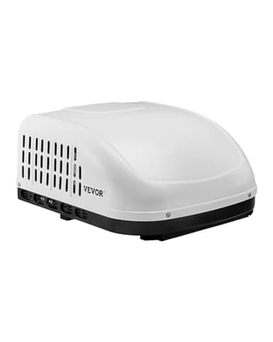 VEVOR RV Air Conditioner, 13500 BTU Non-Ducted Rooftop RV AC, 65 dB Quiet Design, Highly Compatible with Air-conditioning Unit, for Campers, Vans, Trailers, White, Single Host-No Accessories