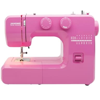 Janome Pink Sorbet Easy-to-Use Sewing Machine with Interior Metal Frame, Bobbin Diagram, Tutorial Videos, Made with Beginners in Mind for Garments, Patchwork, Light Quilting