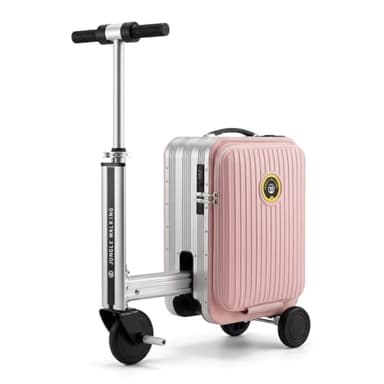 Pink Electric Rideable Suitcase – 20L Smart Carry-On Luggage with USB Charging & TSA Lock