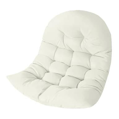 BCKNT Thicken Egg Chair Cushion Replacement, Outdoor Hammock Swing Cushions with Ties, Hanging Wicker Basket Seat Pad with High Elasticity PP Cotton, for Garden Patio Porch Furniture (Only Cushion)