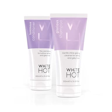 White Hot Shine Duo: Glorious Shampoo & Luminous Conditioner 200ml, shine & cleanse for glossy white & grey hair