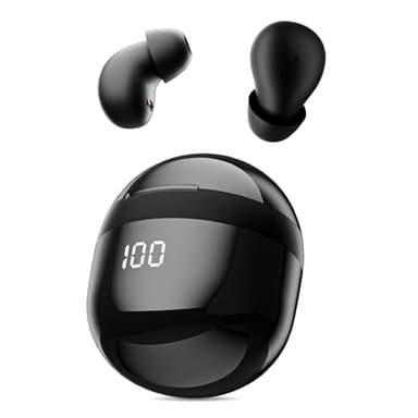 GUATTIR Mini Invisible Earbuds Wireless Bluetooth, Small Earbuds for Small Ears Canals, Tiny Discreet Sleep Headphones for Side Sleepers, Comfortable Noise Canceling Earphones for Work Gym, Black