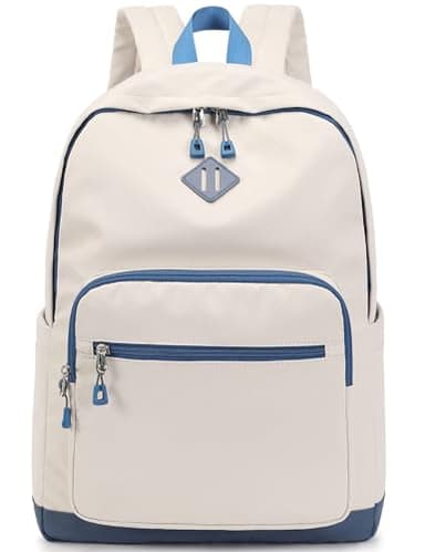 Lohol Classic Backpack for Girls Boys Teens, Lightweight Daypacks for School and Travel (Beige)