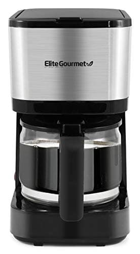 Elite Gourmet EHC9420 Automatic 5-Cup Brew & Drip Coffee Maker with Pause N Serve Reusable Filter, On/Off Switch, Water Level Indicator
