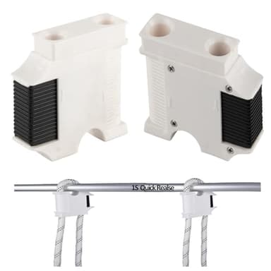 Styglad 2PCS Quick Release Boat Fender Clips, Adjustable Boat Fender Hanger, Anti-Slip Boat Bumper Rail Adjuster for Dock, Pontoon, Yacht and Sailboat Protection