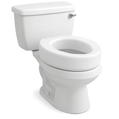 Carex Toilet Seat Riser, Round Raised Toilet Seat Adds 3.5 inches to Toilet Height, for Assistance Bending or Sitting, 300 Pound Weight Capacity Toilet Riser