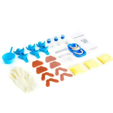 DENTUREWAY DIY Denture Kit with Impression(3 Sets of False Teeth),Do-It-Yourself Denture Solution,DIY Partial Denture kit, DIY Denture (White)
