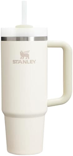 STANLEY Quencher H2.0 Tumbler with Handle and Straw 30 oz | Flowstate 3-Position Lid | Cup Holder Compatible for Travel | Insulated Stainless Steel Cup | BPA-Free | Cream 2.0
