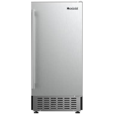 Coolski 130Lbs/ Day Under Counter Ice Maker Machine, Stainless Steel Built-in Freestanding Ice Maker with 30LBS Ice Storage, Perfect for Commercial & Home Use, 15 Inch Wide