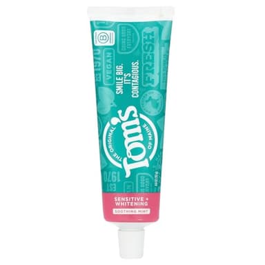Tom's of Maine Sensitive + Whitening Fluoride-Free Toothpaste, 4.0oz