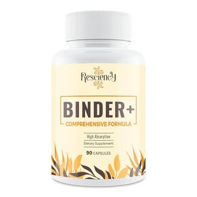Resciency Detox Binder Supplement – Activated Charcoal, Zeolite, Bentonite Clay, Milk Thistle, Proprietary Blends - Liver & Gut, Max Absorption, 90 Vegan Capsules