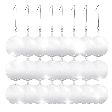Hedoc Reflective Bird Scare Discs Set, 24PCS Large Double-Sided Bird Deterrents for Outside, Bird Reflectors to Keep Birds, Woodpeckers, Pigeons Away from House, Outdoor Garden, Patio and Yard