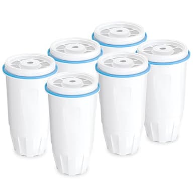 Water Filter Replacement Compatible with Zero Pitcher and Dispenser ZR-001 ZR-017 ZR-004 ZP-006 ZD-013 ZS-008, Multi-Stage Filter System, Reduce Lead, Chromium, and PFOA/PFOS, Pack of 6, By DESENRUIS