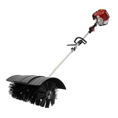Gas Power Snow Sweeper Broom Handheld 2-Stroke 2.3hp 52cc, Driveway Turf Lawns Artificial Grass Power Brush Lawn Sweeper Cleaner Tools with Nylon Brush, Power Broom for Artificial Turf
