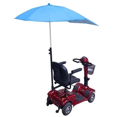 Sunshade Canopy for Mobility Scooters – UV & Rain Protection Electric Wheelchair Umbrella (Only Works with Scooters & Power Chairs Equipped with 1" x 1" Hitch Receiver) (Sky Blue)