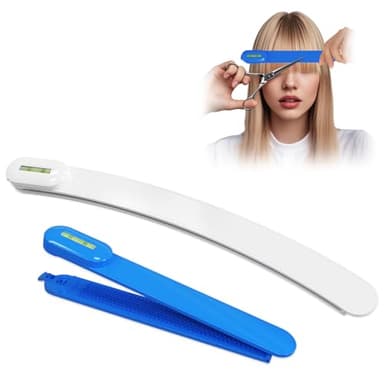 TagRecove Professional Hair Styling Tools: DIY Layering and Trimming Kit with Clips, Guide for Bangs, Layers, Split Ends - Blue
