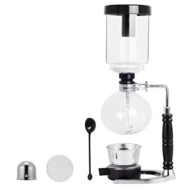 YUCHENGTECH Siphon Syphon Coffee Maker Tabletop Glass Siphon Pot Glass Technica Siphon Vacuum Coffee Maker(5 Cups(600ml))