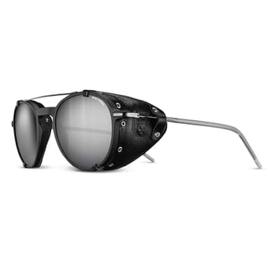 Julbo Legacy Heritage Sunglasses - Black/White/Black Frame - Brown w/Silver Mirror Lens (Spectron 4)