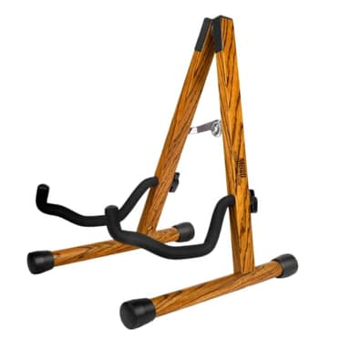 MUSO Guitar Stand,Acoustic Guitar Stand,Wood Classical Electric Guitar Stand,Foldable Bass Guitar Stand,Guitar Accessories also fit Bass,Violin,Ukulele(Zebra Color)