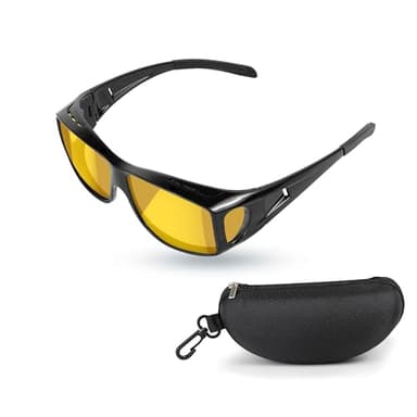 iLonyro Night Vision Glasses - Anti Glare glasses,Polarized,Night Vision Glasses for Driving,Night Driving Glasses for Men and Women, Night time, Fit Over Glasses