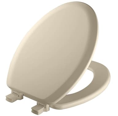Mayfair Cameron Bone Toilet Seat, Non Slip Heavy Duty Wood, Easy Clean, Elongated