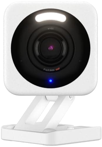 WYZE Cam v4 (Latest Model), 2.5K AI Security Camera, Indoor/Outdoor Cameras for Home Security, Baby Monitor & Pet Camera, Vibrant Color Night Vision, No Subscription Required, Free Expert Help