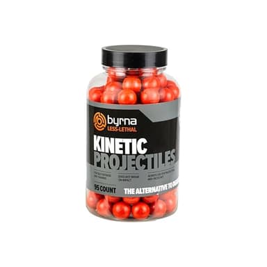 Byrna Kinetic Projectiles - .61 Cal Reusable Hard-Solid Plastic Rounds for Training, Target Practice and Self Defense, 0.61 Caliber - (95 Count)