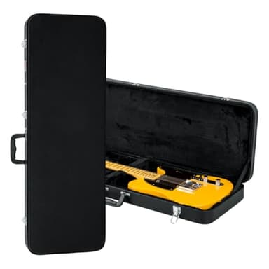 Gator Cases Hard-Shell Wood Case for Standard Electric Guitars, Fits Fender Strat/Tele Style (GWE-ELEC)